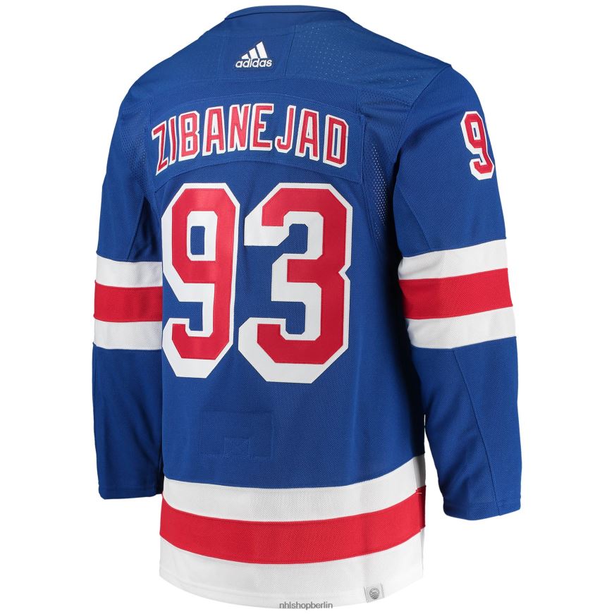 Männer NHL New York Rangers Mika Zibanejad adidas Blue Home Primegreen Authentic Pro Player Jersey Kleidung BF680T64