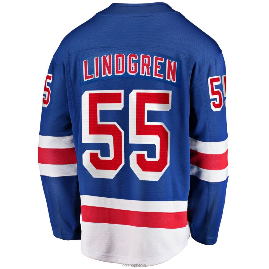 Männer NHL New York Rangers Ryan Lindgren Fanatics Branded Blue 2017/18 Heim-Breakaway-Replika-Trikot Kleidung BF680T337