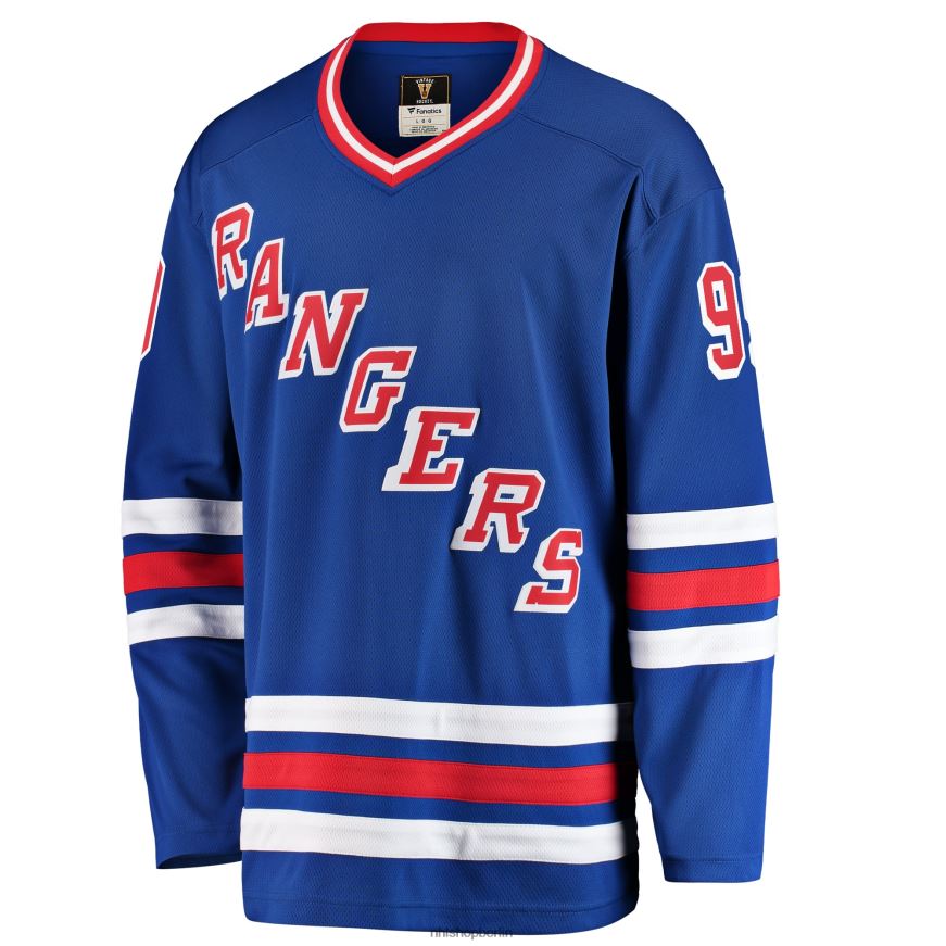 Männer NHL New York Rangers Wayne Gretzky Fanatics gebrandetes blaues Premier Breakaway-Spielertrikot im Ruhestand Kleidung BF680T55