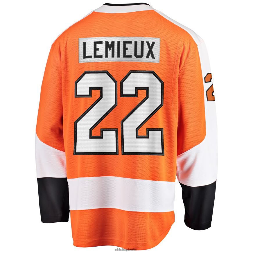 Männer NHL Orangefarbenes Breakaway-Heimtrikot der Philadelphia Flyers mit Fanatics-Logo von Brendan Lemieux Kleidung BF680T1276