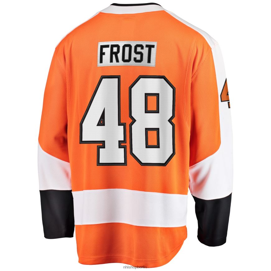 Männer NHL Orangefarbenes Breakaway-Spielertrikot der Philadelphia Flyers mit Fanatics-Logo von Morgan Frost Kleidung BF680T1573