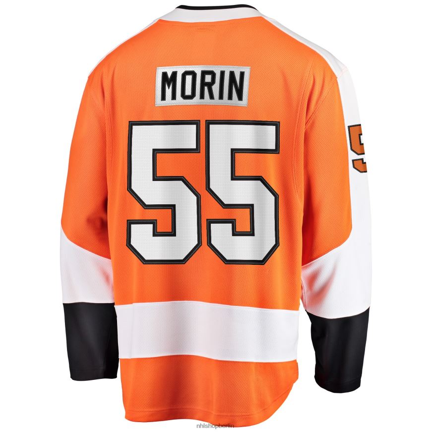 Männer NHL Orangefarbenes Breakaway-Spielertrikot der Philadelphia Flyers mit Fanatics-Logo von Samuel Morin Kleidung BF680T2419