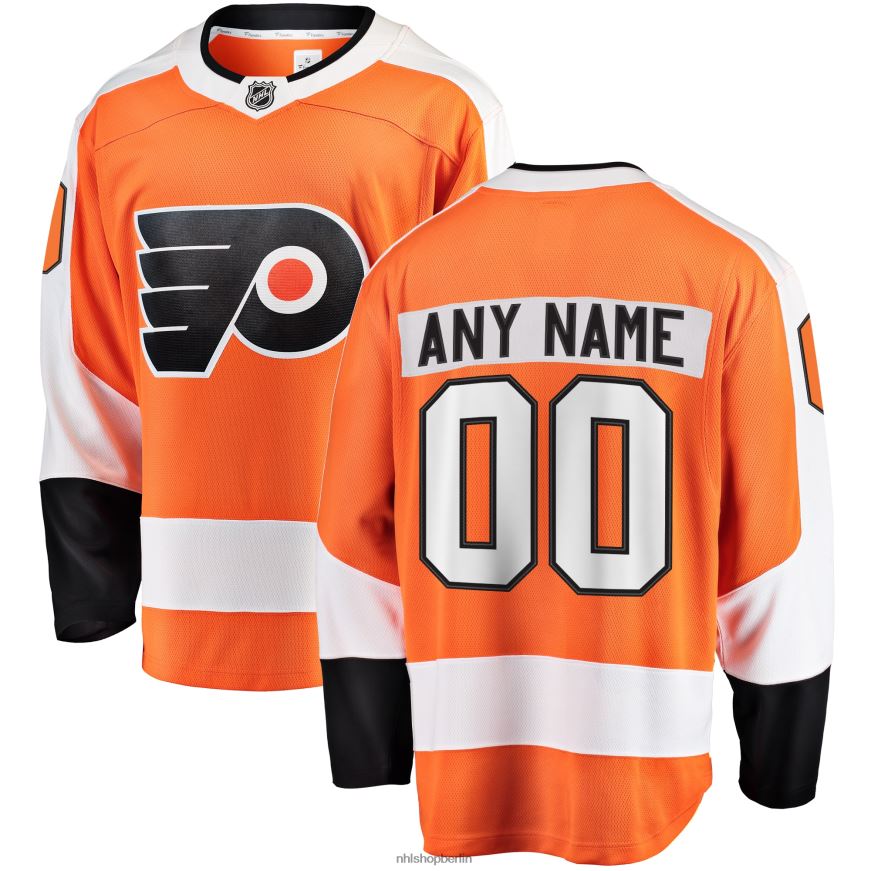 Männer NHL Orangefarbenes Home-Breakaway-Trikot mit Fanatics-Logo der Philadelphia Flyers Kleidung BF680T1151