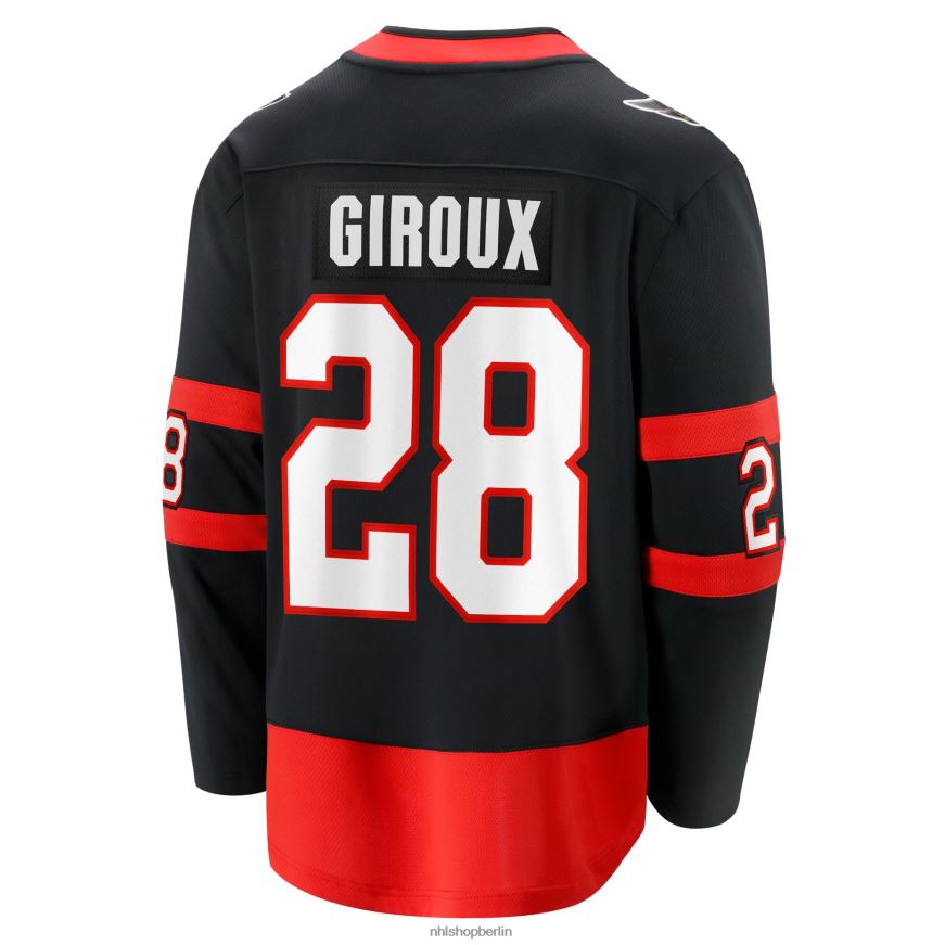 Männer NHL Ottawa Senators Claude Giroux Fanatics-gebrandetes schwarzes Home-Premier-Breakaway-Spielertrikot Kleidung BF680T1325