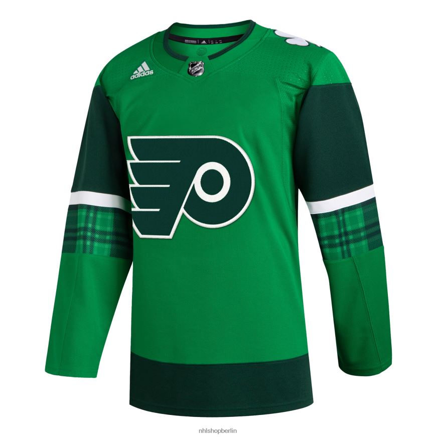 Männer NHL Philadelphia-Flyer adidas Kelly Green 2023 St Patrick\s Day Primegreen authentisches Trikot Kleidung BF680T802