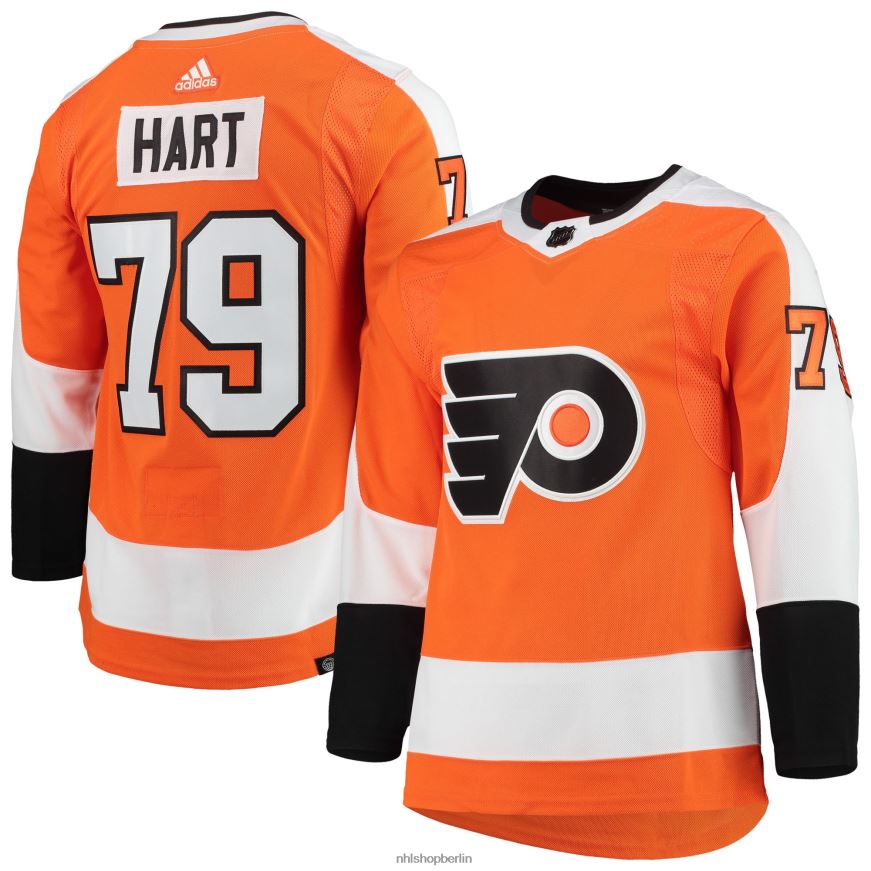 Männer NHL Philadelphia Flyers Carter Hart Adidas Orange Home Primegreen authentisches Pro-Spieler-Trikot Kleidung BF680T668