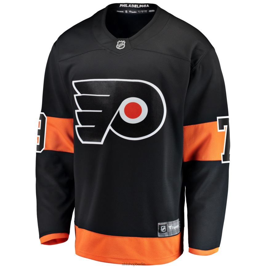 Männer NHL Philadelphia Flyers Carter Hart Fanatics gebrandetes schwarzes alternatives Premier Breakaway-Spielertrikot Kleidung BF680T202