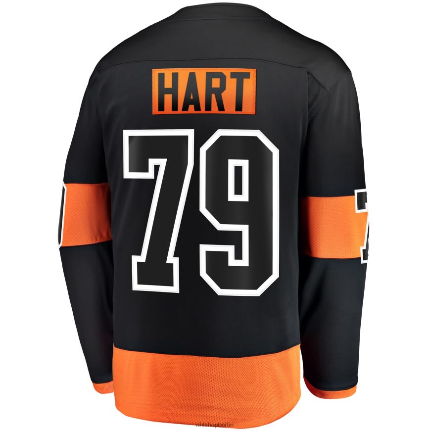 Männer NHL Philadelphia Flyers Carter Hart Fanatics gebrandetes schwarzes alternatives Premier Breakaway-Spielertrikot Kleidung BF680T202