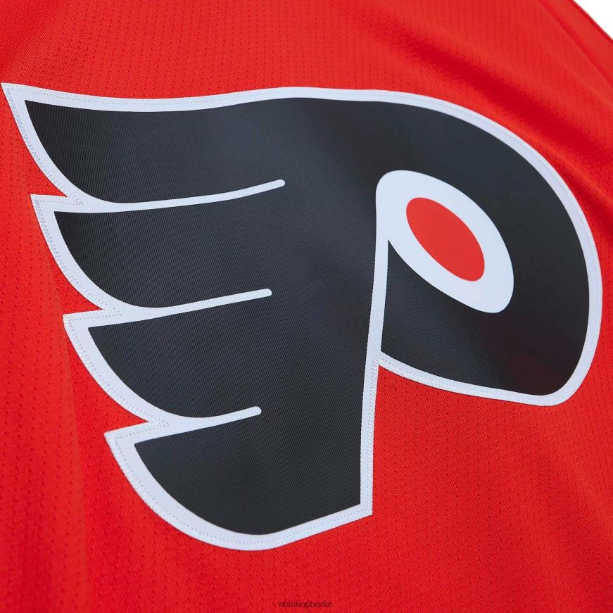 Männer NHL Philadelphia Flyers Dave Schultz Mitchell  Ness Orange 1974 Blue Line Spielertrikot Kleidung BF680T975