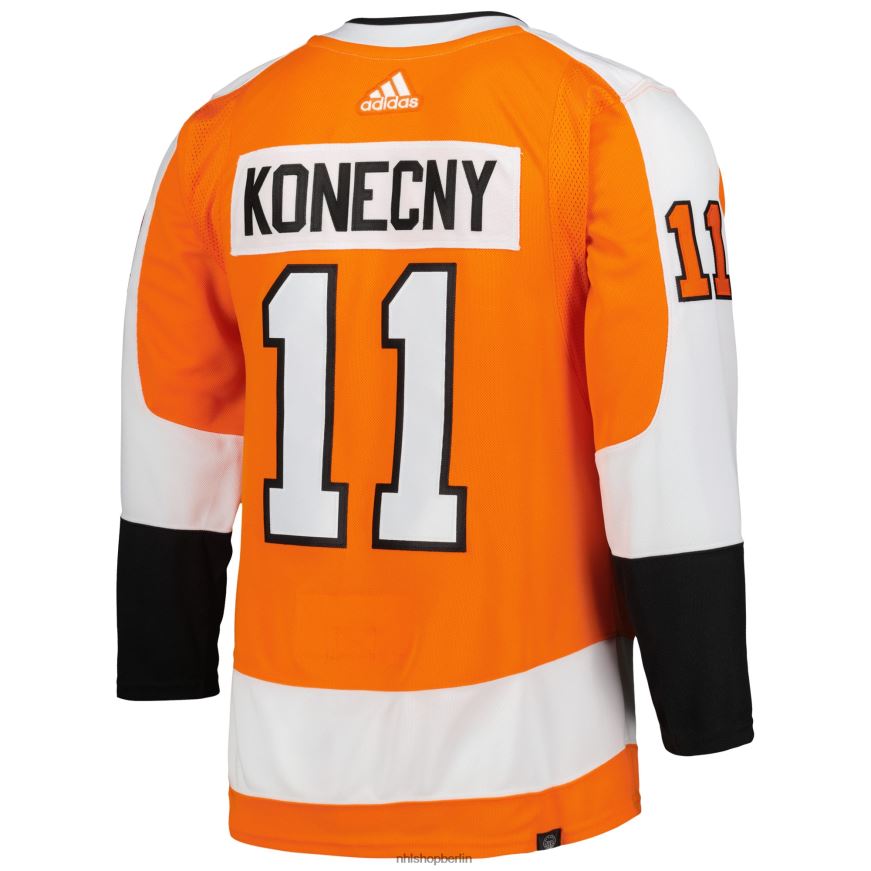 Männer NHL Philadelphia Flyers Travis Konecny ​​adidas Orange Primegreen Authentic Pro Home Player Jersey Kleidung BF680T562
