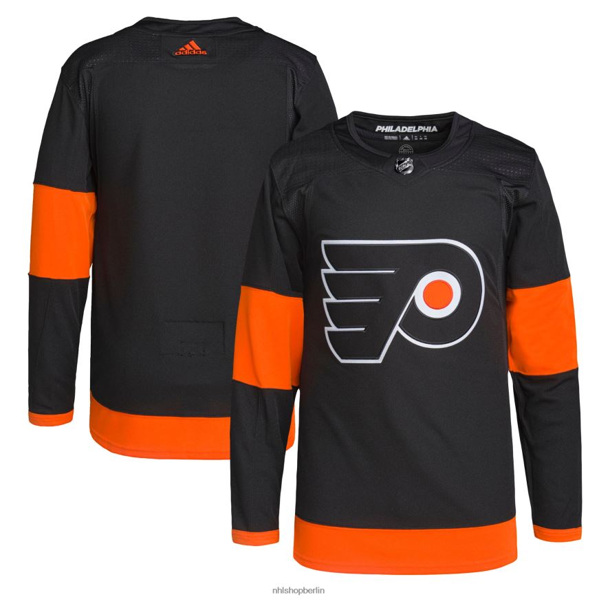Männer NHL Philadelphia Flyers adidas Black Alternative Primegreen Authentic Pro Jersey Kleidung BF680T771