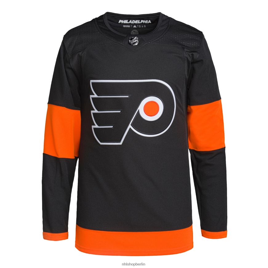 Männer NHL Philadelphia Flyers adidas Black Alternative Primegreen Authentic Pro Jersey Kleidung BF680T771