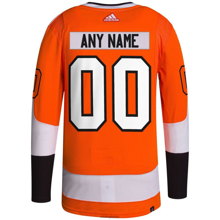 Männer NHL Philadelphia Flyers adidas Orange Home Primegreen Authentic Pro Custom Jersey Kleidung BF680T2351
