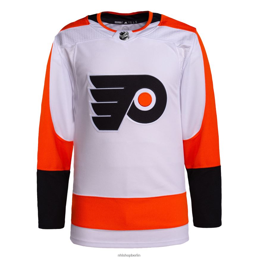 Männer NHL Philadelphia Flyers adidas weißes authentisches Auswärts-Pro-Trikot Kleidung BF680T1887