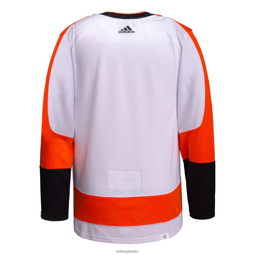 Männer NHL Philadelphia Flyers adidas weißes authentisches Auswärts-Pro-Trikot Kleidung BF680T1887