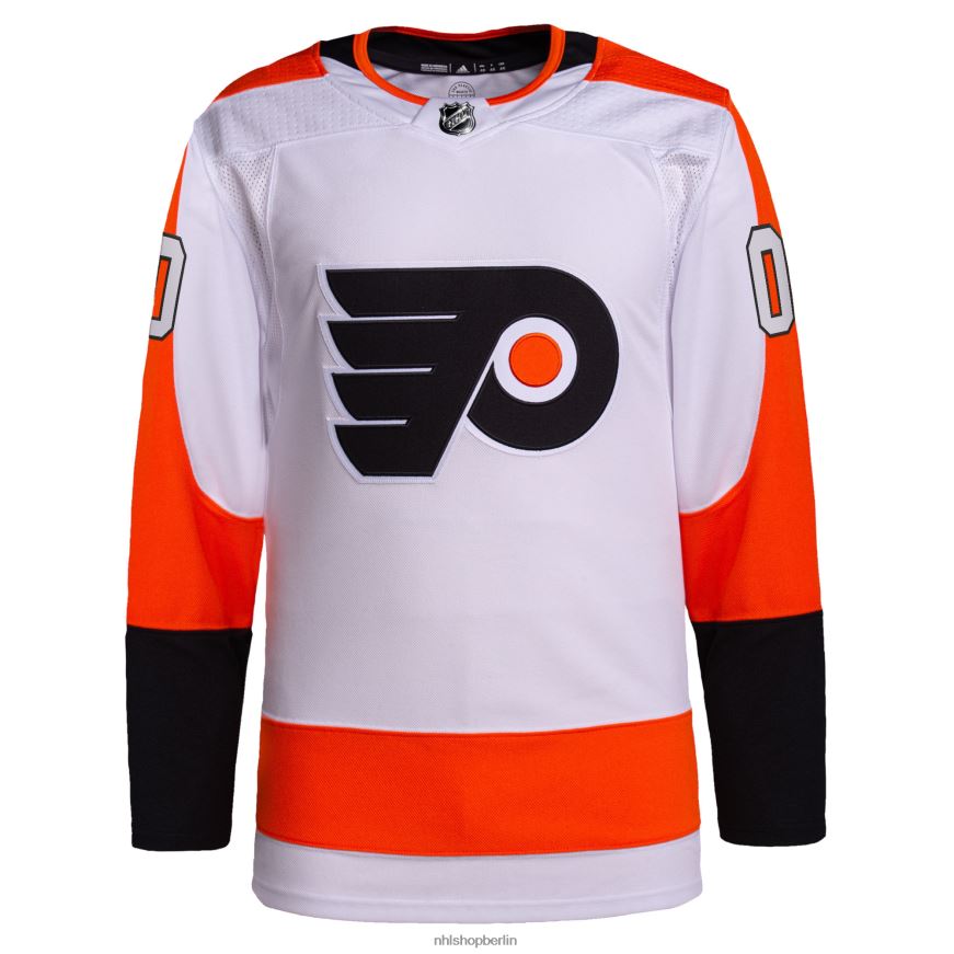 Männer NHL Philadelphia Flyers adidas weißes authentisches Pro-Away-Trikot nach Maß Kleidung BF680T1984