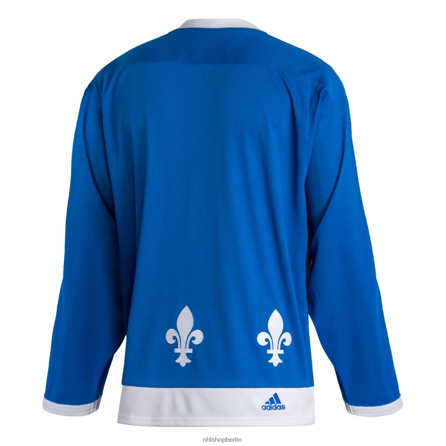 Männer NHL Quebec Nordiques adidas Blue Team Classics authentisches leeres Trikot Kleidung BF680T707