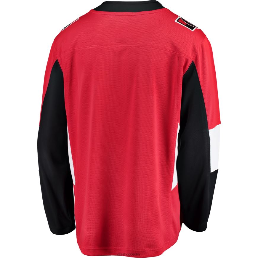 Männer NHL Rotes Breakaway-Heimtrikot der Ottawa Senators mit Fanatics-Logo Kleidung BF680T1713