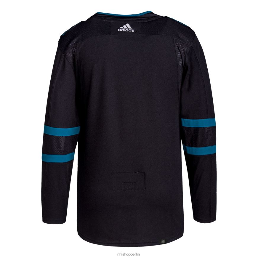 Männer NHL San Jose Sharks adidas Black Alternative Primegreen Authentic Pro Jersey Kleidung BF680T1373
