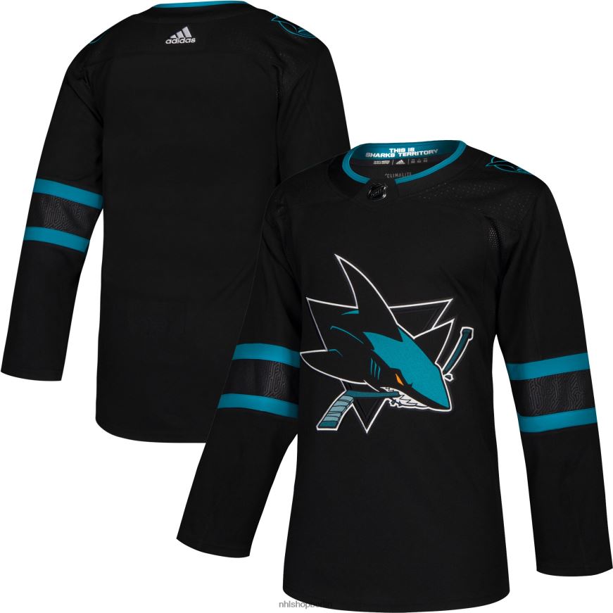 Männer NHL San Jose Sharks adidas schwarzes alternatives authentisches Trikot Kleidung BF680T863