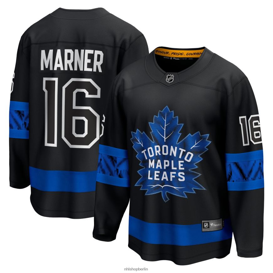 Männer NHL Toronto Maple Leafs Mitchell Marner Fanatics gebrandetes schwarzes Alternative Premier Breakaway Wende-Spielertrikot Kleidung BF680T136
