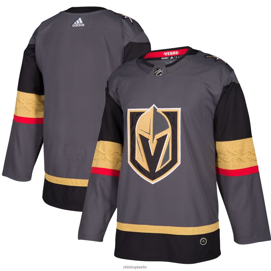 Männer NHL Vegas Golden Knights Adidas Grau Alternative authentisches leeres Trikot Kleidung BF680T613