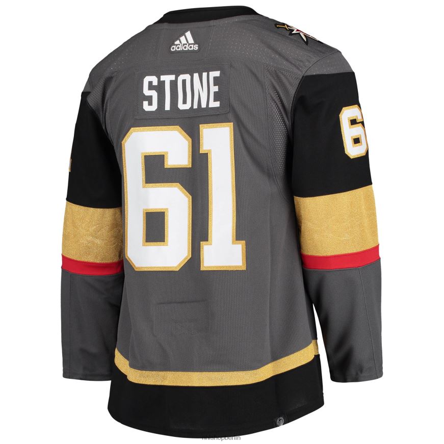 Männer NHL Vegas Golden Knights Mark Stone Adidas Grau Alternate Captain Patch Primegreen Authentisches Pro-Spieler-Trikot Kleidung BF680T851
