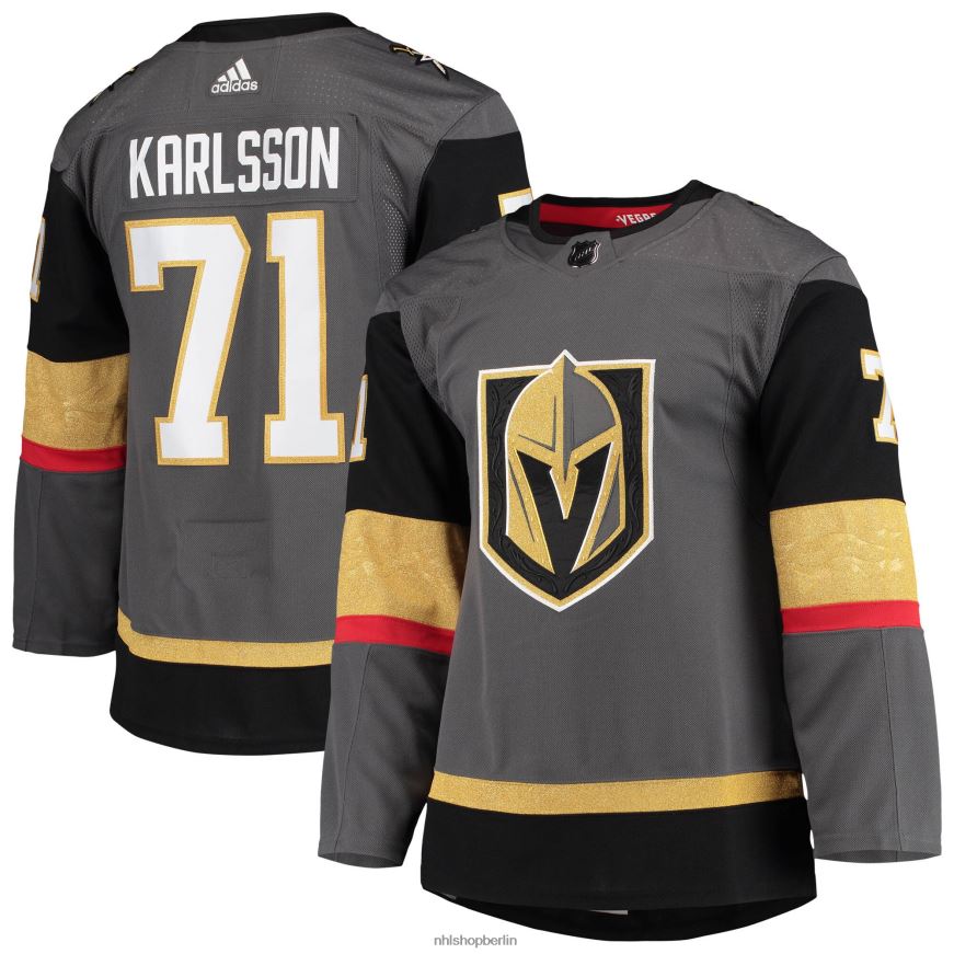 Männer NHL Vegas Golden Knights William Karlsson Adidas Grau Alternative Primegreen authentisches Pro-Spieler-Trikot Kleidung BF680T548