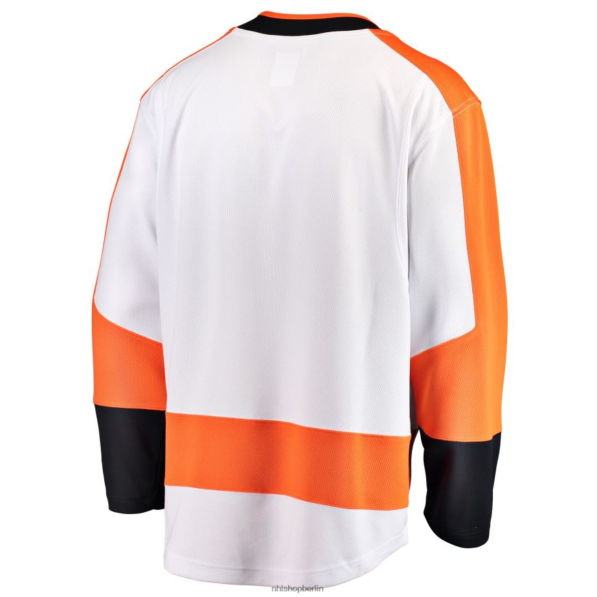 Männer NHL Weißes Breakaway-Auswärtstrikot mit Fanatics-Logo der Philadelphia Flyers Kleidung BF680T1410