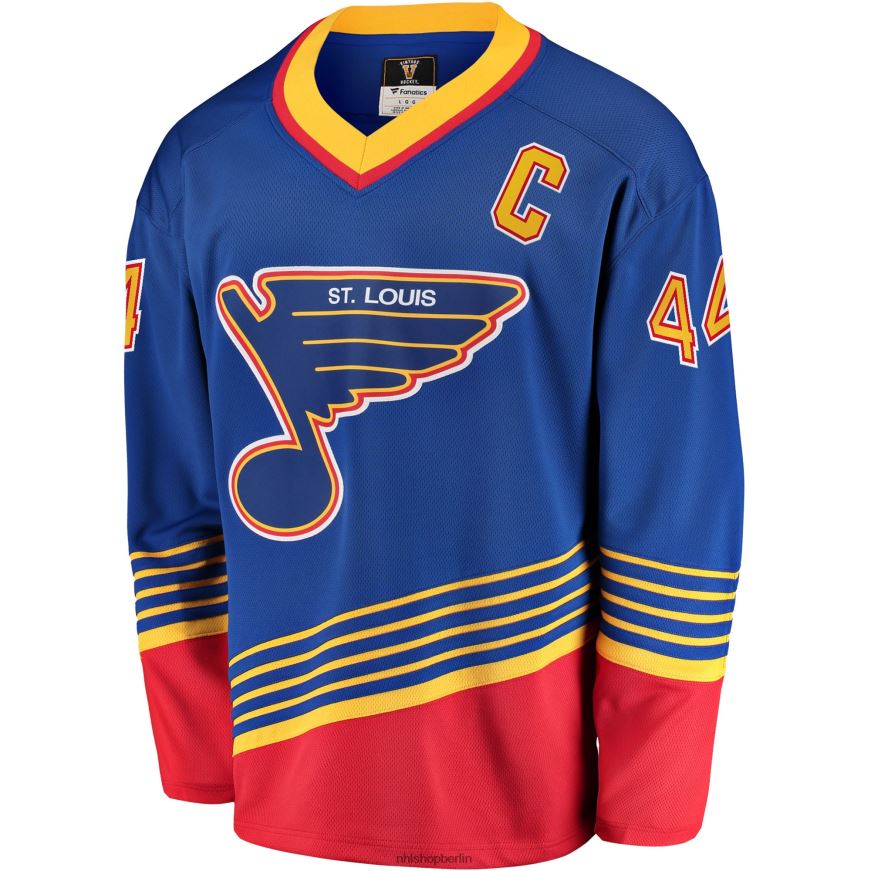 Männer NHL st Louis Blues Chris Pronger Fanatics gebrandetes blaues Breakaway-Spielertrikot im Ruhestand Kleidung BF680T500