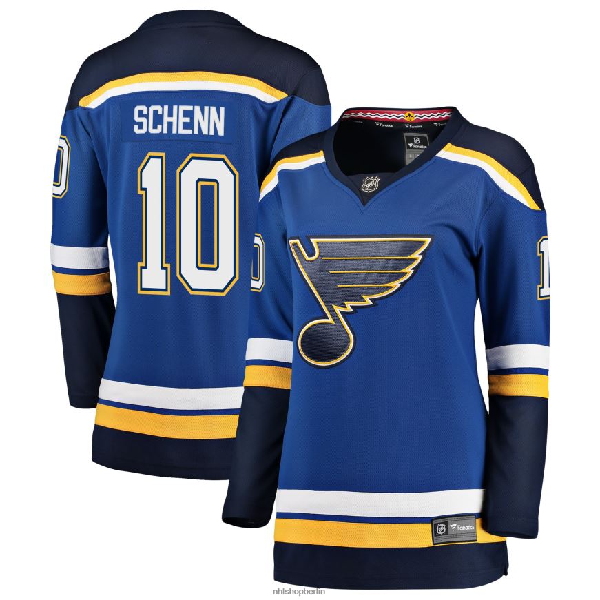 Frauen NHL st. Blaues Breakaway-Spielertrikot mit Fanatics-Logo der Louis Blues, Brayden Schenn Kleidung BF680T1498