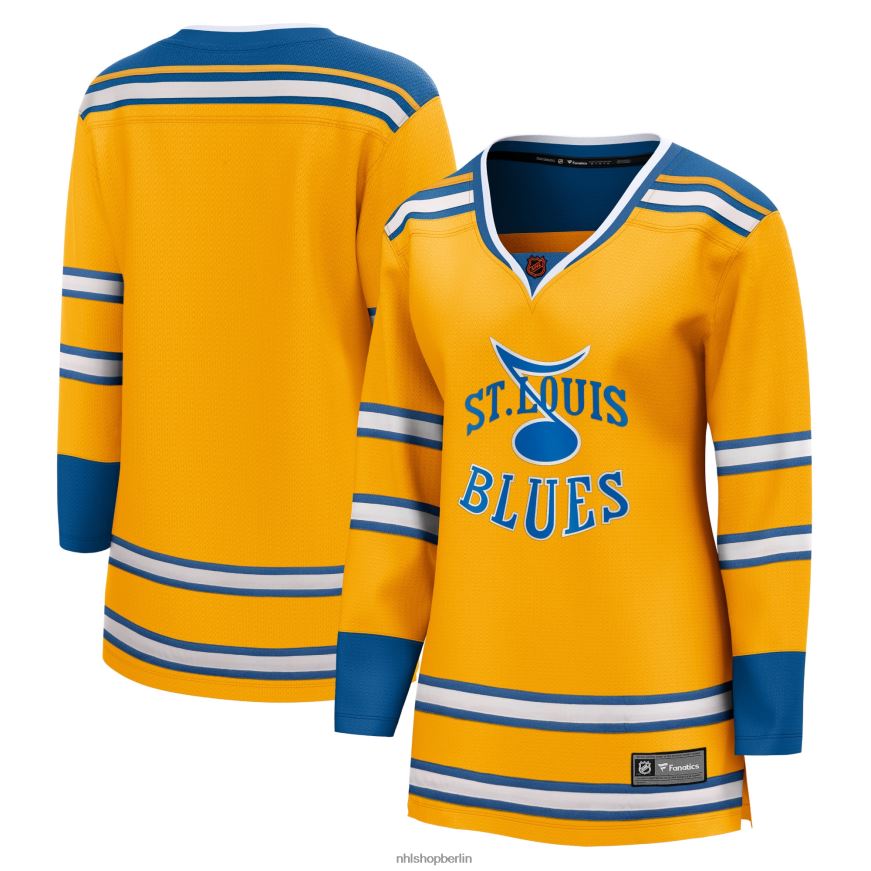 Frauen NHL st. Gelbes Special Edition 2.0 Breakaway Blanko-Trikot der Louis Blues Fanatics Kleidung BF680T1022