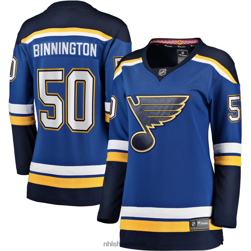 Frauen NHL st. Louis Blues Jordan Binnington Fanatics Branded Royal Home Premier Breakaway Player-Trikot Kleidung BF680T283