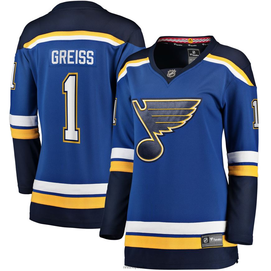 Frauen NHL st. Louis Blues Thomas Greiss Fanatics-gebrandetes blaues Home-Breakaway-Spielertrikot Kleidung BF680T1981