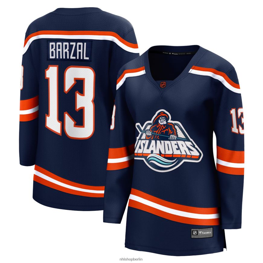 Frauen NHL New York Islanders Mathew Barzal Fanatics Branded Navy Special Edition 2.0 Breakaway-Spielertrikot Kleidung BF680T988