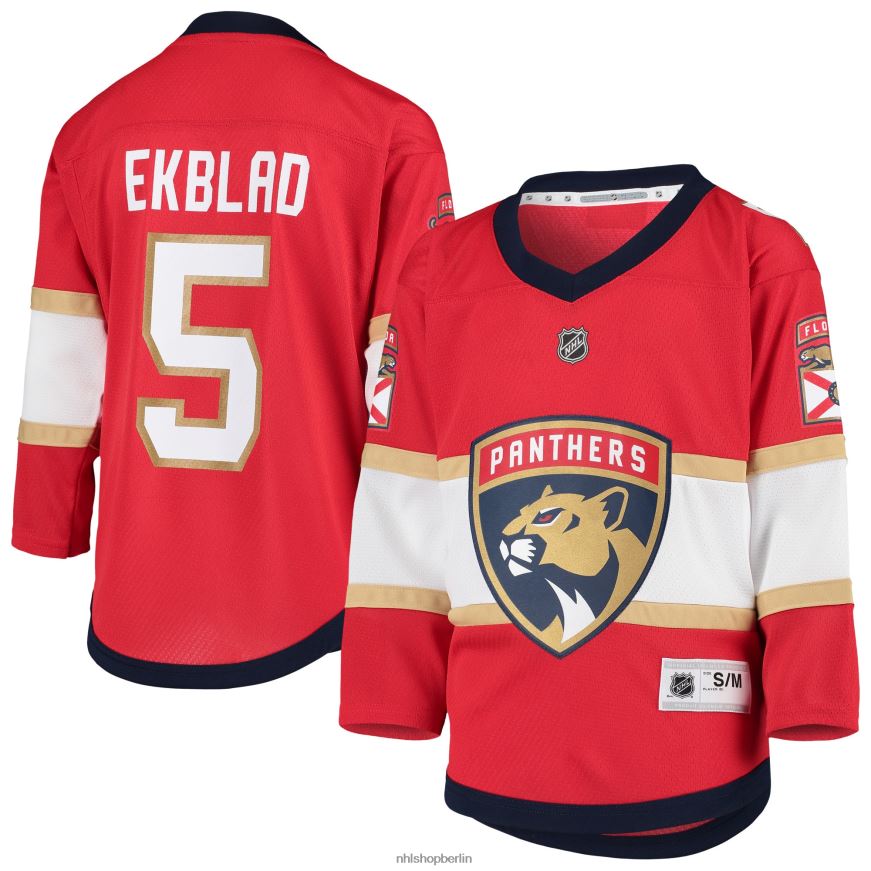 Jugend NHL Florida Panthers Aaron Ekblad, rotes Heim-Replika-Spielertrikot Kleidung BF680T659