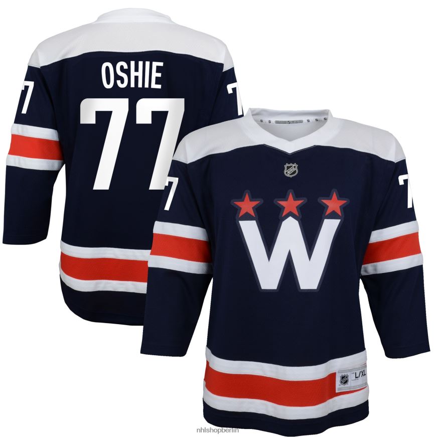 Jugend NHL Washington Capitals TJ Oshie Navy 2020/21 alternatives Replika-Spielertrikot Kleidung BF680T736