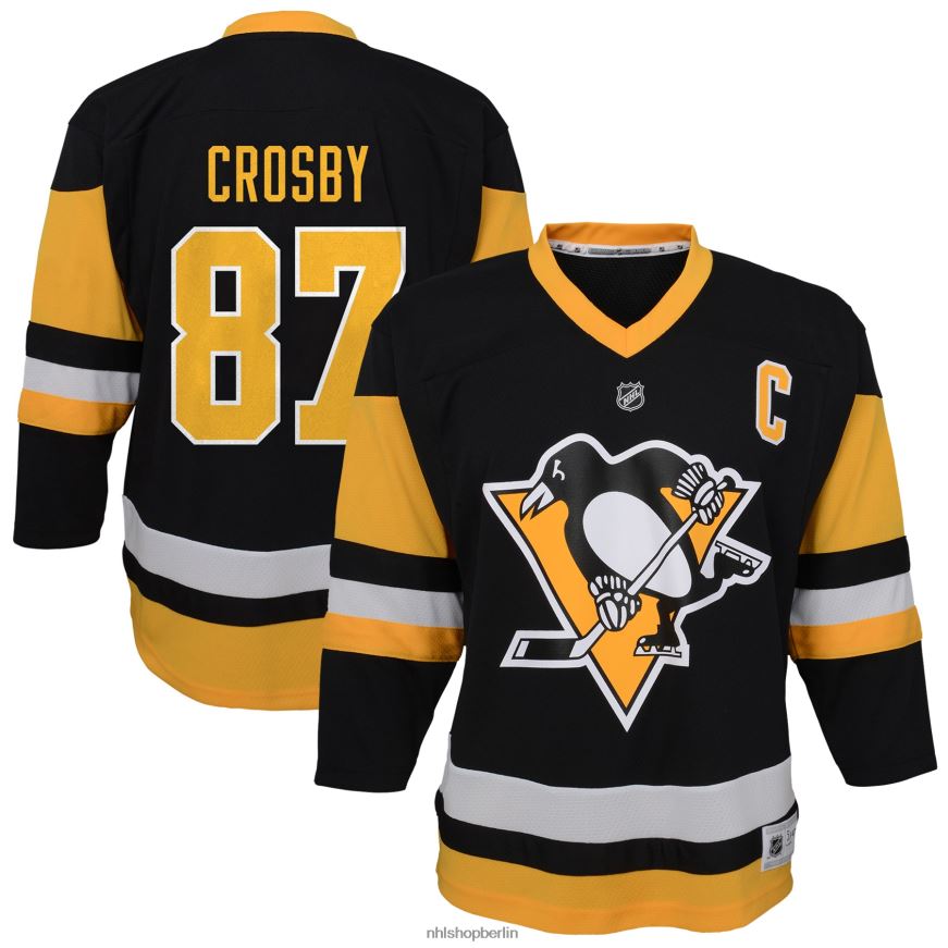 Kleinkind NHL Schwarzes Replica-Spielertrikot der Pittsburgh Penguins von Sidney Crosby Kleidung BF680T521