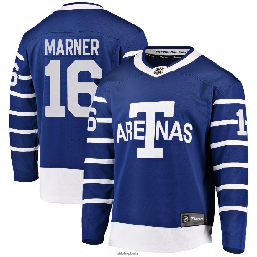 Männer NHL Blaues Breakaway-Spielertrikot mit Fanatics-Logo von Toronto Arenas, Mitchell Marner Kleidung BF680T1823