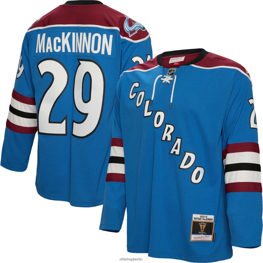 Männer NHL Colorado Avalanche Nathan Mackinnon Mitchell & Ness Blue 2013 Blue Line Spielertrikot Kleidung BF680T53
