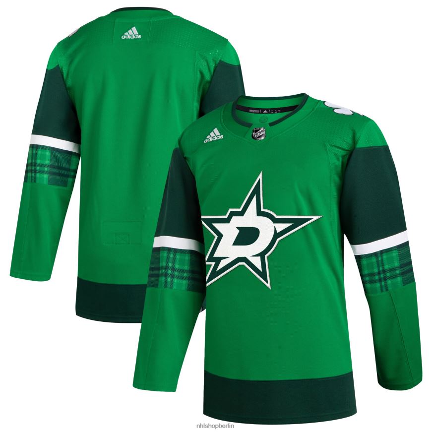 Männer NHL Dallas Stars adidas Kelly Green 2023 St. Patrick's Day Primegreen authentisches Trikot Kleidung BF680T691