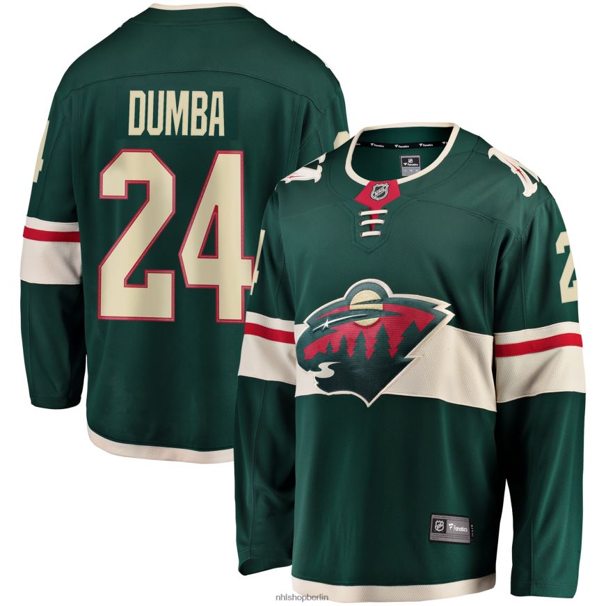 Männer NHL Grünes Breakaway-Trikot mit der Marke „Minnesota Wild Matt Dumba Fanatics“. Kleidung BF680T1425