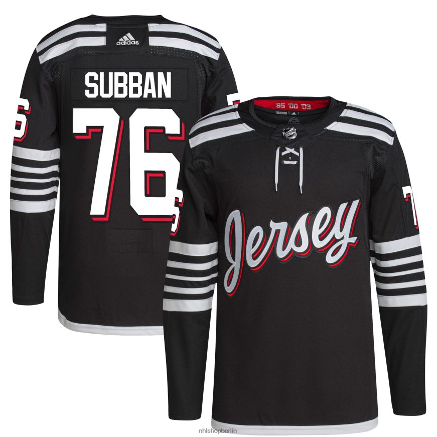 Männer NHL New Jersey Devils p.k. Subban adidas Schwarz 2021/22 Alternative Primegreen authentisches Pro-Spieler-Trikot Kleidung BF680T2347