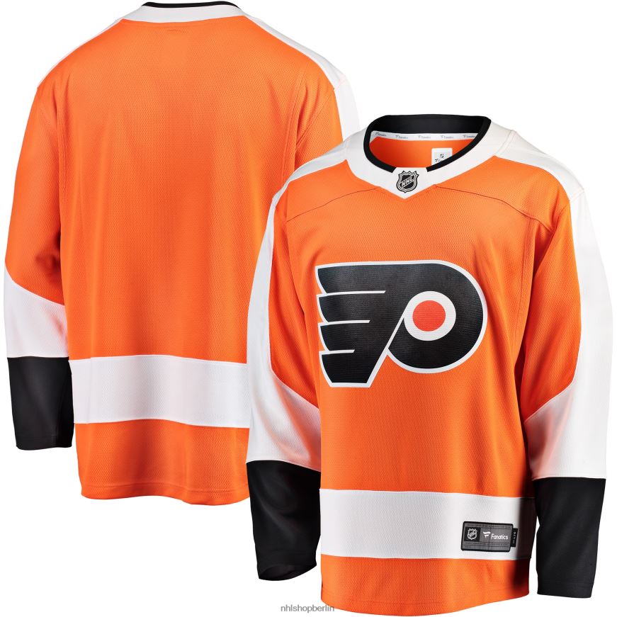 Männer NHL Orangefarbenes Breakaway-Heimtrikot mit Fanatics-Logo der Philadelphia Flyers Kleidung BF680T744