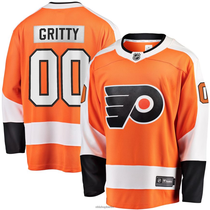 Männer NHL Orangefarbenes Breakaway-Spielertrikot der Philadelphia Flyers mit Logo der Gritty Fanatics Kleidung BF680T998