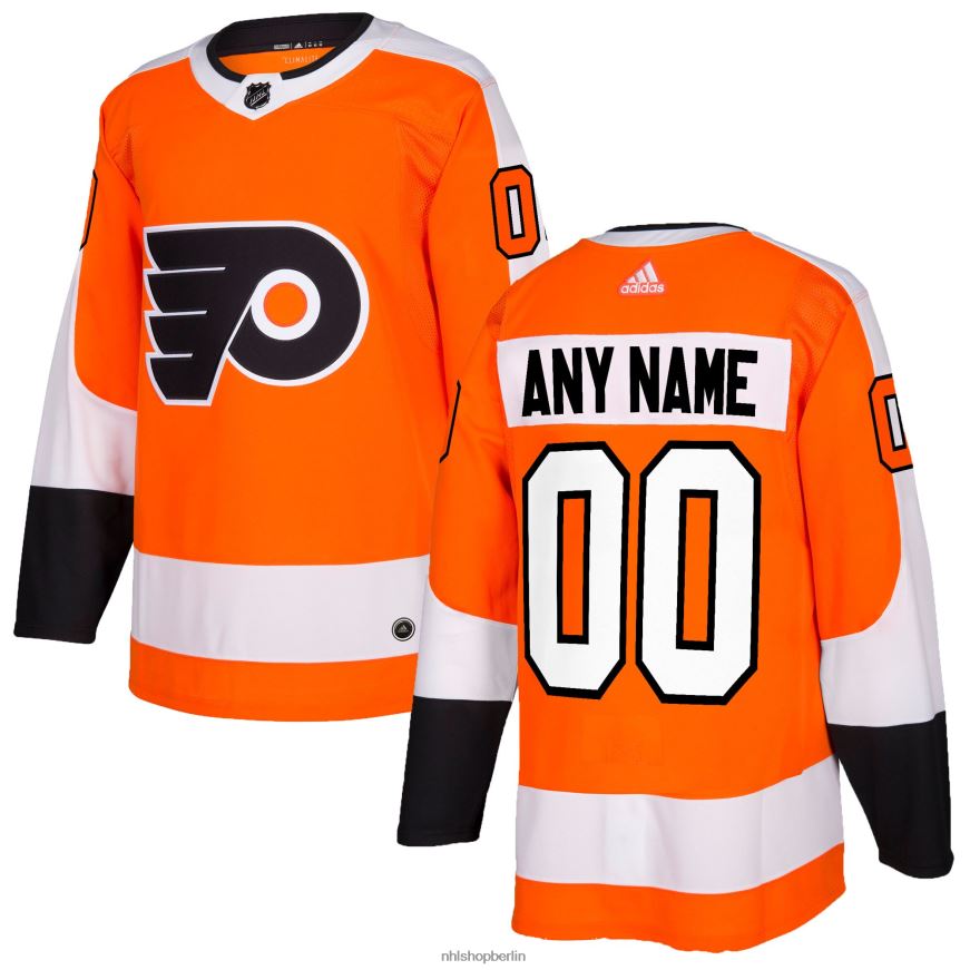 Männer NHL Philadelphia-Flyer adidas orange authentisches individuelles Trikot Kleidung BF680T1947