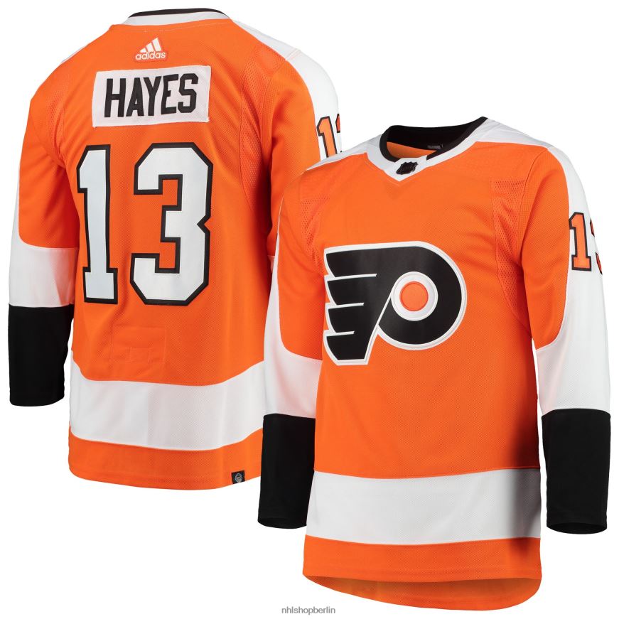 Männer NHL Philadelphia Flyers Kevin Hayes Adidas Orange Home Primegreen Authentic Pro Player Jersey Kleidung BF680T1484