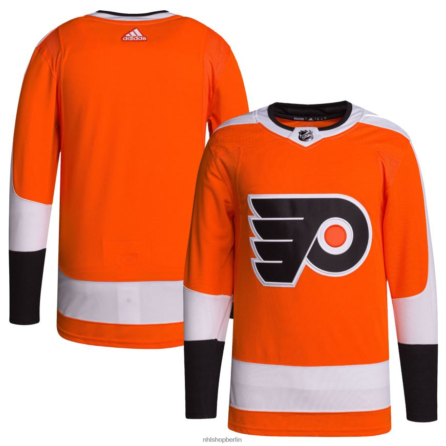 Männer NHL Philadelphia Flyers adidas Orange Home Primegreen Authentic Pro Blank Jersey Kleidung BF680T1189
