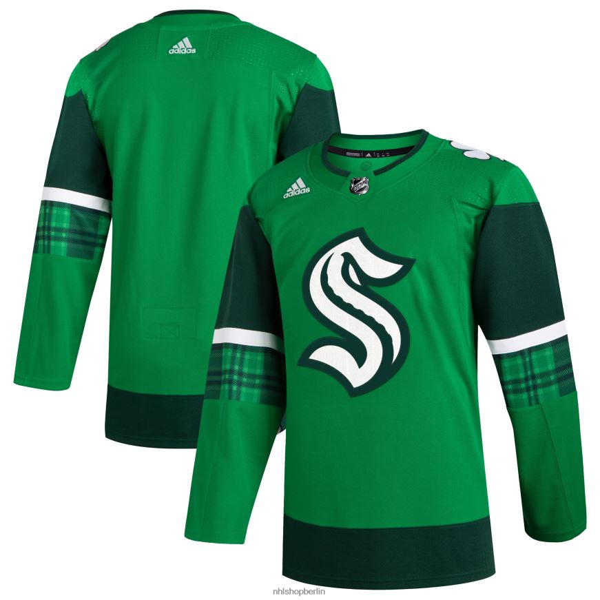 Männer NHL adidas kelly green 2023 st. Patrick's Day Primegreen authentisches Trikot Kleidung BF680T171
