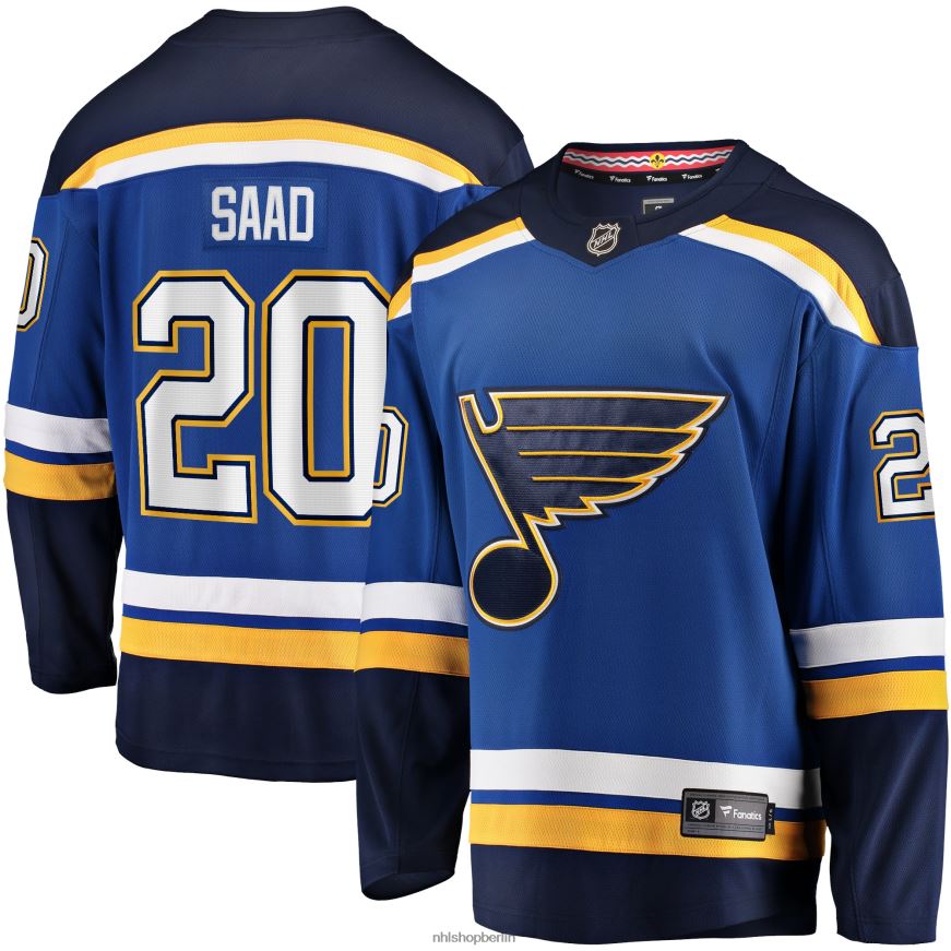 Männer NHL st. Blaues Heim-Ausreißertrikot mit Brandon Saad Fanatics-Logo der Louis Blues Kleidung BF680T1260